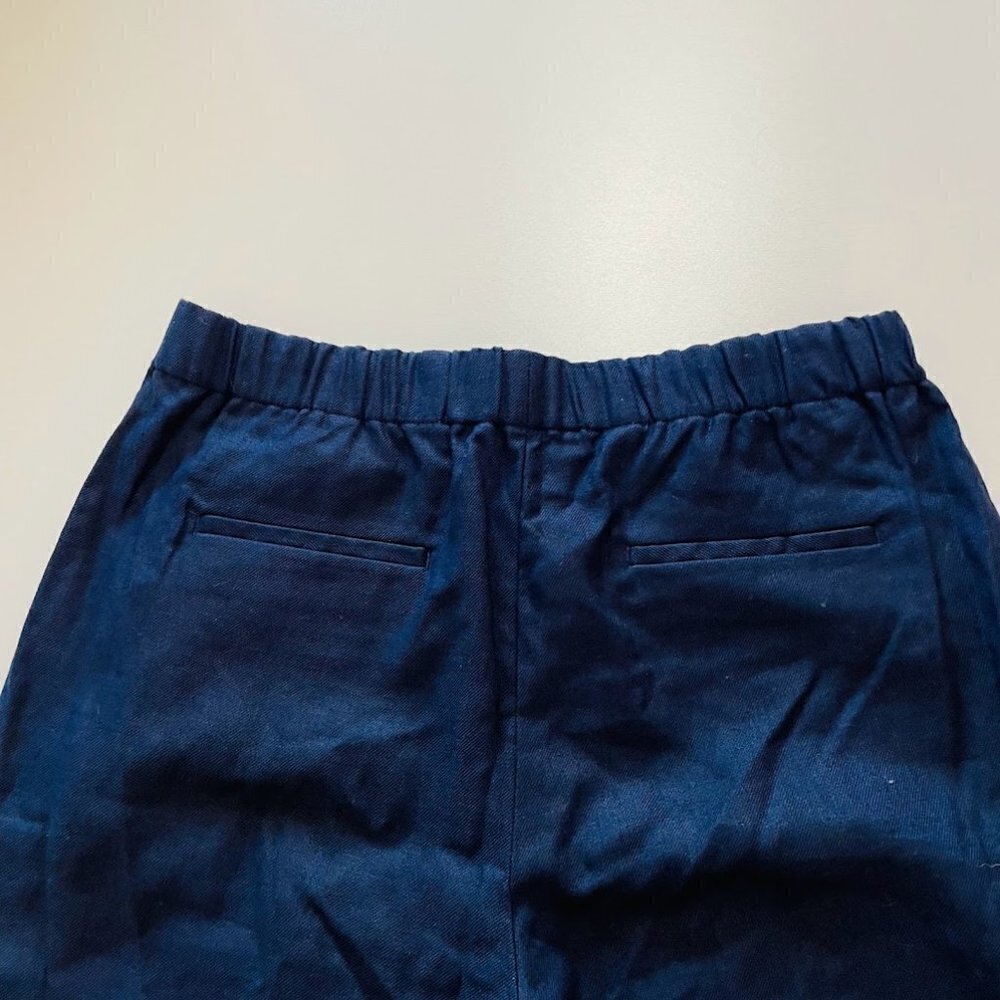 NWT J. Crew TALL LONG Easy Pant Trouser Linen Navy Blue Elastic Waist Preppy 12 - Picture 8 of 12